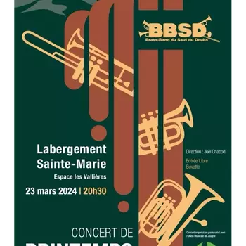 Concert des Brass Band Du Saut Du Doubs le Samedi 23 mars