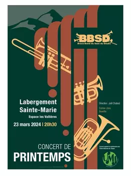 Concert des Brass Band Du Saut Du Doubs le Samedi 23 mars